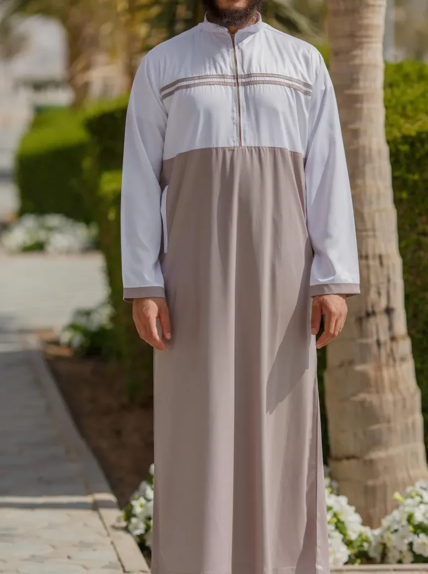 Qamis Man Oweis white nude